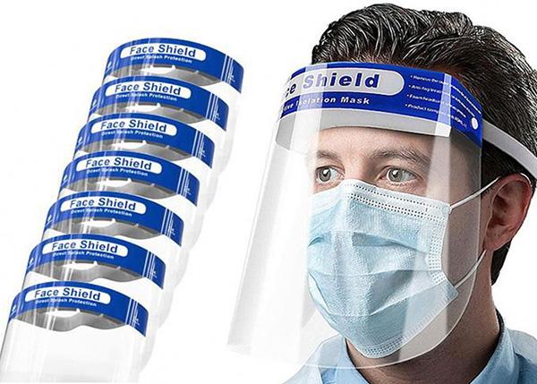 transparent de masque de protection de pare-soleil de sécurité de plastique de 33x22cm plein avec la lentille antiéblouissante